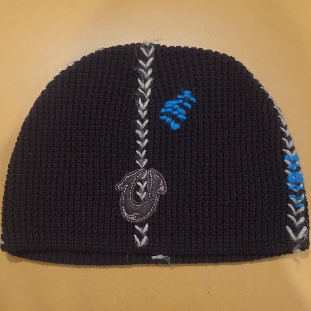 True Religion Brown Knit Beanie .